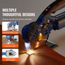 Langaton sähkökäyttöinen kankaanleikkuri 5 nopeutta 100 mm kahdeksankulmainen seosteräterä 27 mm leikkuupaksuus