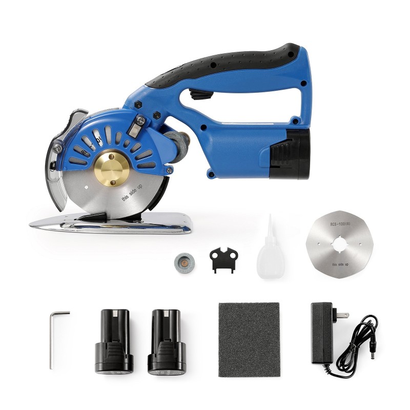 Langaton sähkökäyttöinen kankaanleikkuri 5 nopeutta 100 mm kahdeksankulmainen seosteräterä 27 mm leikkuupaksuus