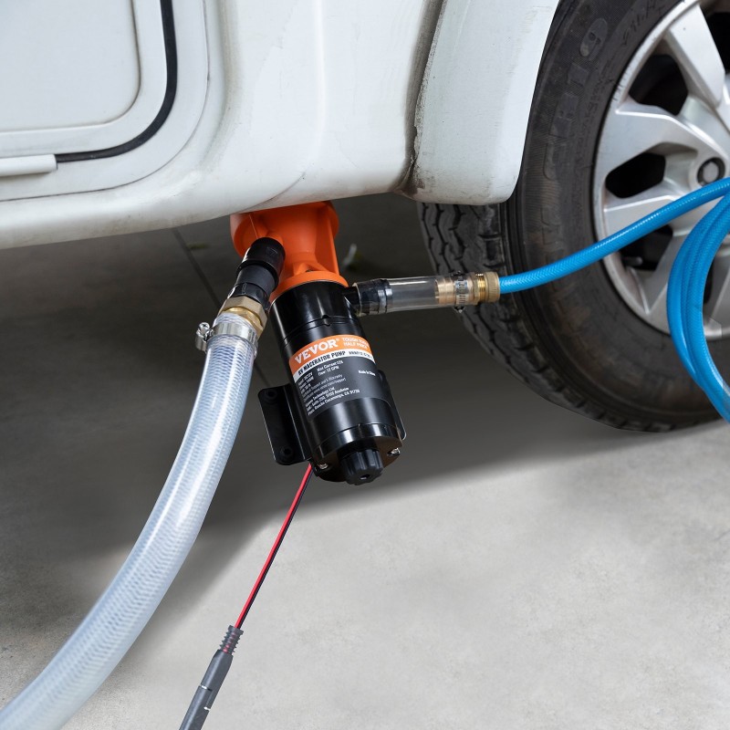 Siirrettävä 12 voltin silppupumppu matkailuautoihin 75 millimetrin sisääntulo 3 metrin nostokorkeus