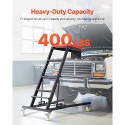 Auton yläpuolelta käytettävä teräksinen huoltotaso säädettävä 1219–1930 mm 181 kg kantavuudella