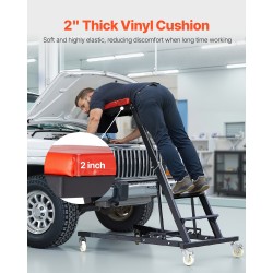 Auton yläpuolelta käytettävä teräksinen huoltotaso säädettävä 1219–1930 mm 181 kg kantavuudella