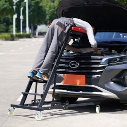 Auton yläpuolelta käytettävä teräksinen huoltotaso säädettävä 1219–1930 mm 181 kg kantavuudella