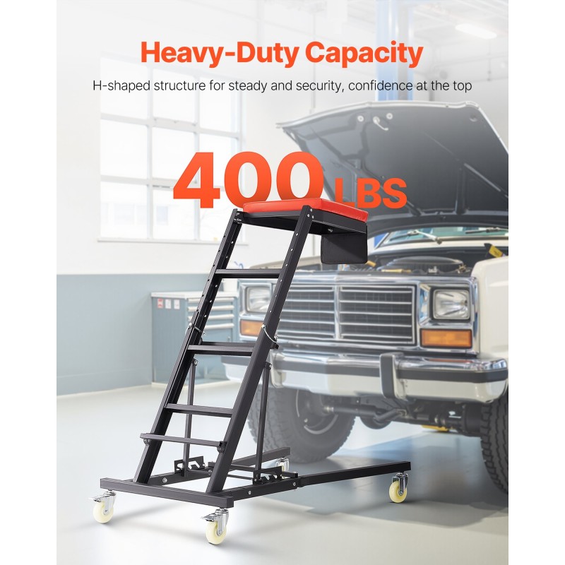 Säädettävä teräsmoottoriteline pehmustetulla alustalla 1080–1645 mm korkeussäätö noin 181 kg kantavuus