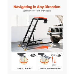 Säädettävä teräsmoottoriteline pehmustetulla alustalla 1080–1645 mm korkeussäätö noin 181 kg kantavuus