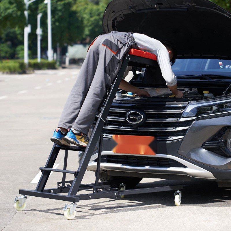 Säädettävä teräsmoottoriteline pehmustetulla alustalla 1080–1645 mm korkeussäätö noin 181 kg kantavuus