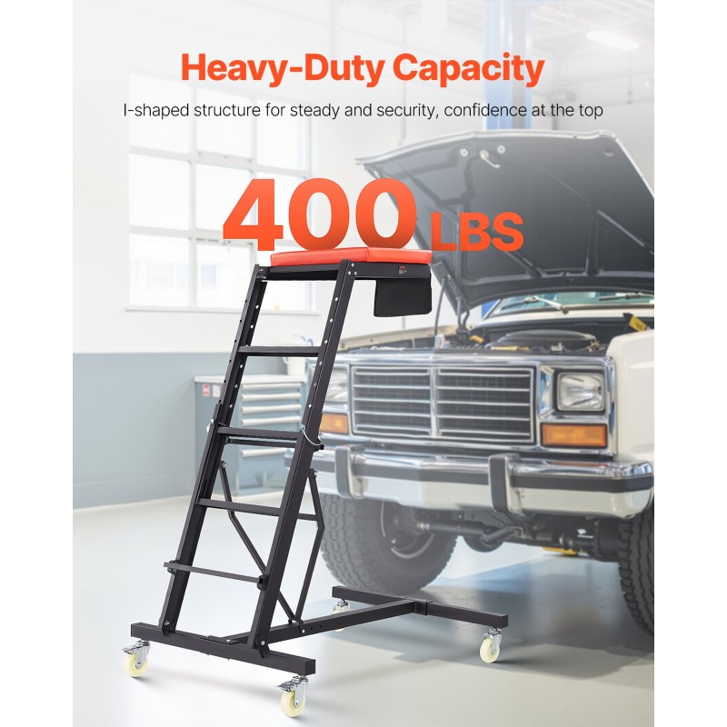 Pehmustettu säädettävä huoltotaso moottoritilalle teräsrunko 1260–1920 mm kantavuus 400 paunaa