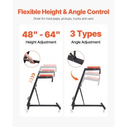 Yläpuolinen huoltotaso teräsrunko säädettävä 1160–1685 mm 4 pyörää autojen korjaukseen