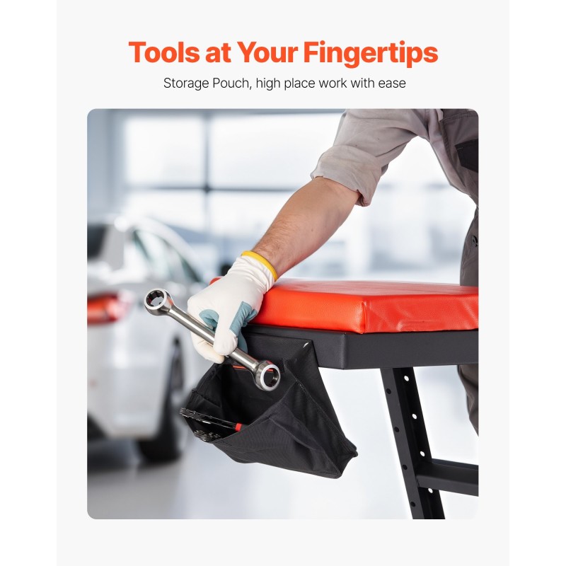 Yläpuolinen huoltotaso teräsrunko säädettävä 1160–1685 mm 4 pyörää autojen korjaukseen