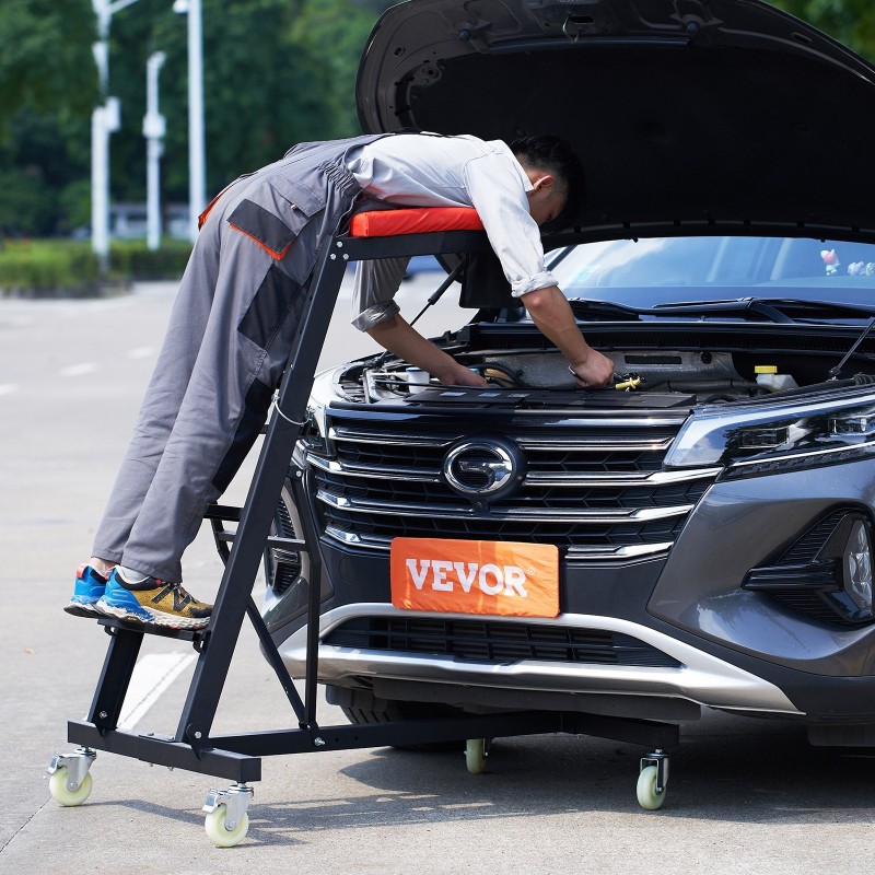 Yläpuolinen huoltotaso teräsrunko säädettävä 1160–1685 mm 4 pyörää autojen korjaukseen