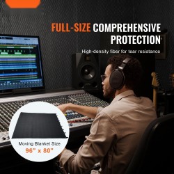 Äänieristävä peite polyesterikankaasta 243,8 x 203,2 cm kolmikerroksinen musta 9 purjerengasta