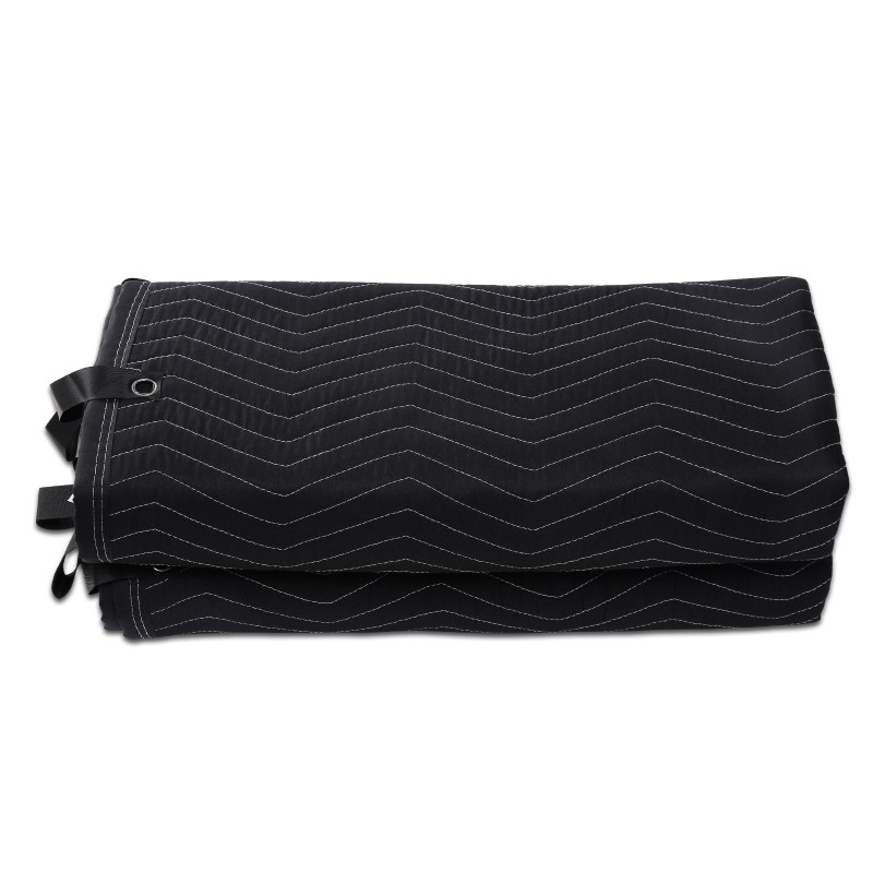 Äänieristävä peite polyesterikankaasta 243,8 x 203,2 cm kolmikerroksinen musta 9 purjerengasta