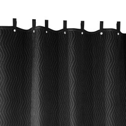 Äänieristävä peite polyesterikankaasta 243,8 x 203,2 cm kolmikerroksinen musta 9 purjerengasta