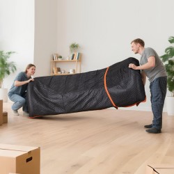 Muuttosuojapeitteet 6 kpl 1829×1016 mm kierrätetyllä puuvillatäytteellä kuitukankaasta tikatulla pinnalla