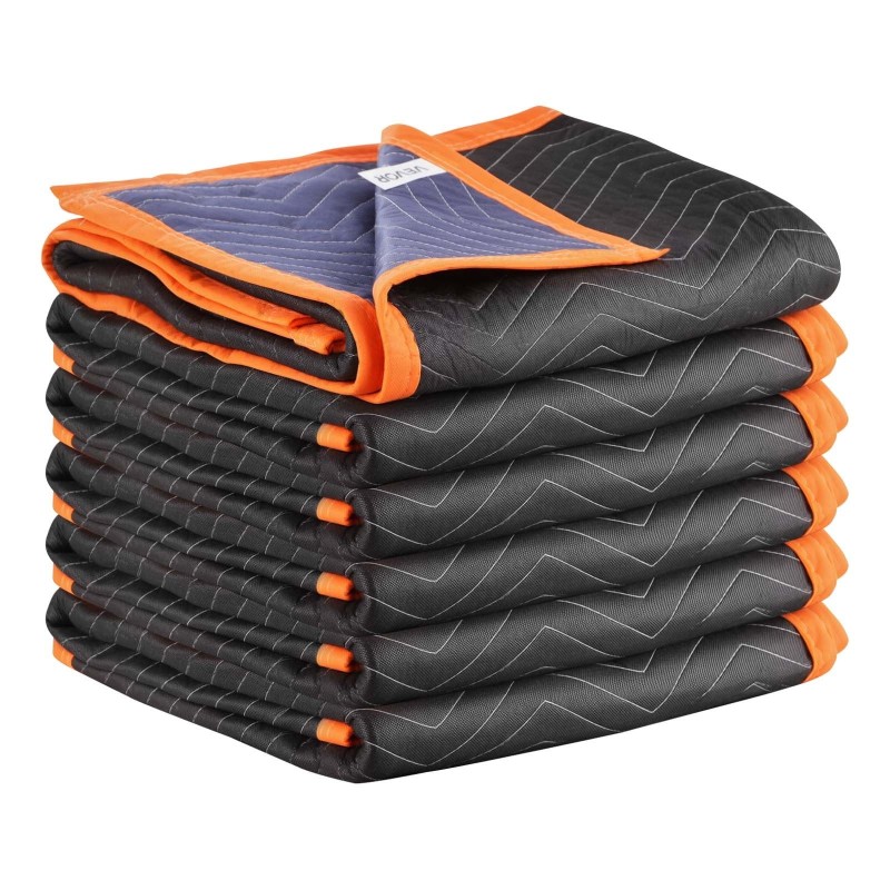 Muuttosuojapeitteet 6 kpl 1829×1016 mm kierrätetyllä puuvillatäytteellä kuitukankaasta tikatulla pinnalla