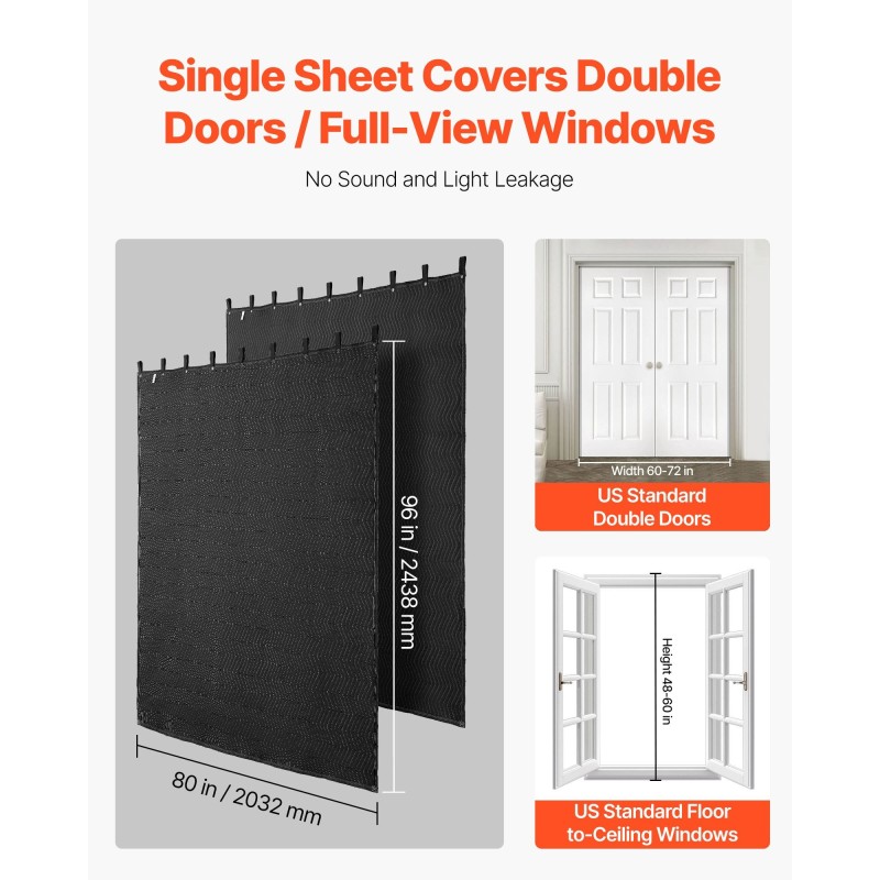 Äänieristyspeitto kudottu polyesterikangas kierrätetty puuvillatäyte 2438 x 2032 mm 2 kpl