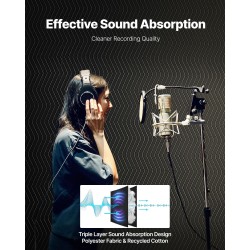 Ääntä vaimentava huopa kudottua polyesterikangasta kierrätetyllä puuvillatäytteellä 2032×1219 mm musta