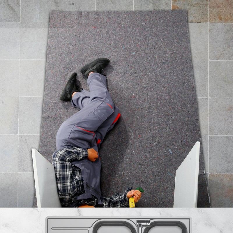 Muuttosuojapeitto paksu kierrätetty puuvilla 182,9 x 137,2 cm 12 kpl