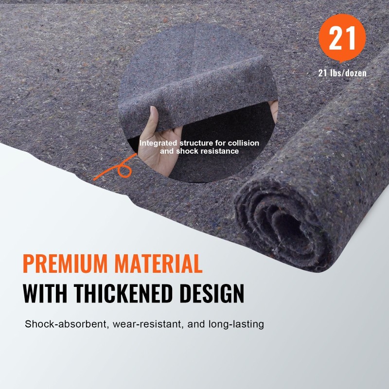 Muuttosuoja kierrätetty puuvilla 182,9 x 137,2 cm 24 kappaletta huonekalujen suojaan