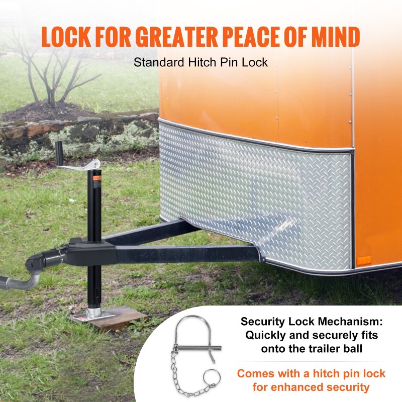 Vetokuulakytkin A-runkoinen sähköpinnoitettu teräs 2 tuuman vetokuulalle 3175 kg lukkosalpalla