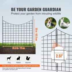 Metallinen puutarha-aita hiiliteräs 75×93 cm 5 kpl musta lemmikkien suojaksi