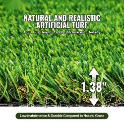 Keinonurmimatto PP+PE 35 mm urallinen tausta vedenpoistoaukot sisä- ja ulkokäyttöön