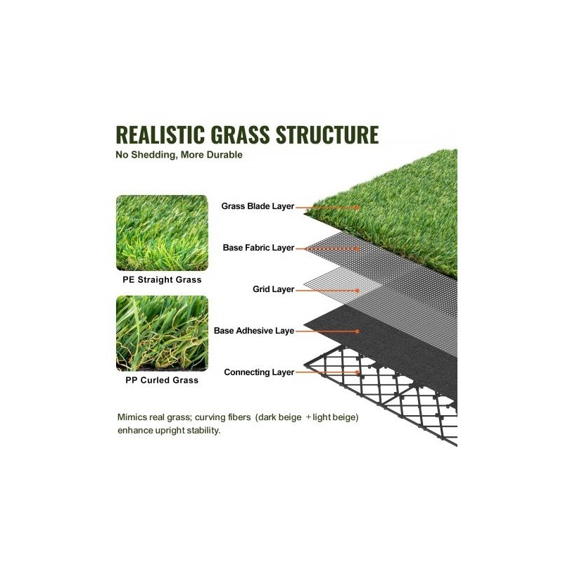 Keinonurmilaatat 9 kpl 305x305mm polypropeeni ja polyeteeni toisiinsa lukittuvat