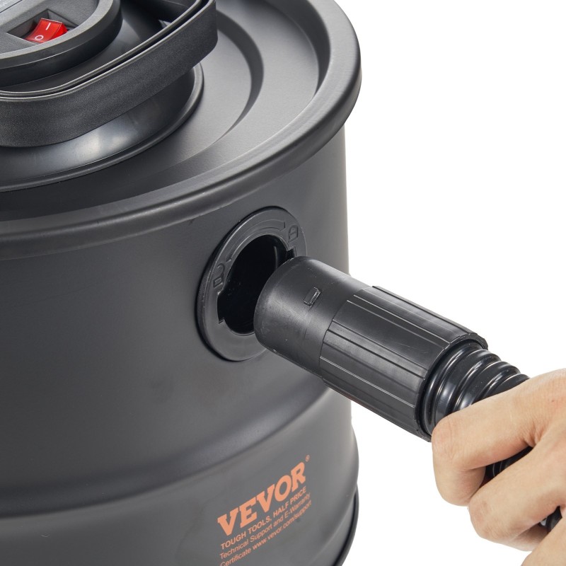 Tuhkimuri 15 litran 1200 watin HEPA-suodatin lämmönkestävä metalliletku alumiininen imuputki