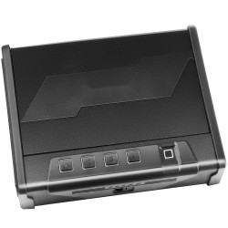 Pistoolikaappi kylmävalssatusta teräksestä tilaa 2 pistoolille sormenjälkilukolla näppäinkoodilla ja avaimella