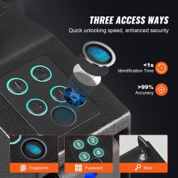 Pistoolikaappi kylmävalssatusta teräksestä yhdelle pistoolille seinään tai kalusteeseen asennettava kolmella avaustavalla