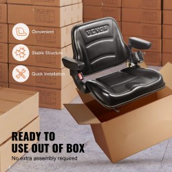 Trukin ja traktorin istuin synteettinahkaverhoilu polyuretaanivaahto säädettävä selkänoja 6.3–13.4 tuuman ura