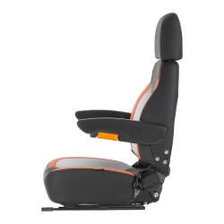 Yleismallinen trukin ja työkoneen säädettävä istuin teräsrunko käsinojat turvavyö niskatuki