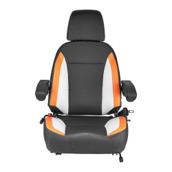 Yleismallinen trukin ja työkoneen säädettävä istuin teräsrunko käsinojat turvavyö niskatuki