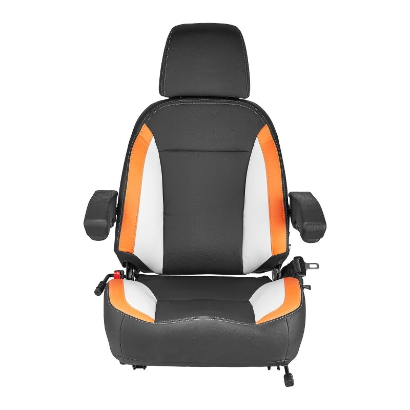 Yleismallinen trukin ja työkoneen säädettävä istuin teräsrunko käsinojat turvavyö niskatuki