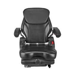 Trukkipenkki yleismallinen säädettävällä jousituksella selkänojalla käsinojilla korkeussäädettävällä niskatuella mikrokytkimellä