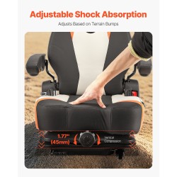 Trukin istuin Q235 teräsrunko PVC päällinen säädettävällä jousituksella ja turvavyöllä