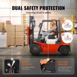 Traktorin ja trukin istuin PVC verhoilu kolmitasoinen iskunvaimennus säädettävä selkänoja turvavyö