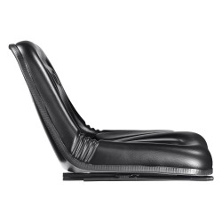 Työkoneen istuin PVC päällisellä 160 340 mm kiinnitysuralle mikroturvakytkimellä kaksoisvedenpoistoaukoilla