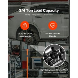 Nostimen tukiteline teräs 0,75 tonnia 1340–1930 mm kumipehmustettu nostokuppi