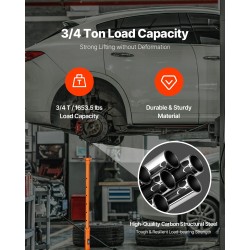 Alustanostimen tuki teräs 0,75 t kantavuus säädettävä korkeus 975–1915 mm kaksi pyörää