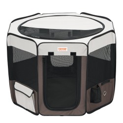 Taitettava kahdeksanpaneelinen lemmikkiaitaus 600D Oxford kangas koko M 91 cm sisä ja ulkokäyttöön