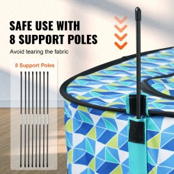 Taitettava lemmikkiaita 600D Oxford-kangas 81x61x56 cm vedenpitävä sisä- ja ulkokäyttöön