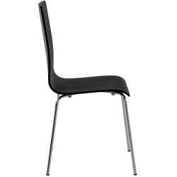 4 kpl Pepe-odotushuonetuoli ergonominen puuistuin kromattu metallirunko