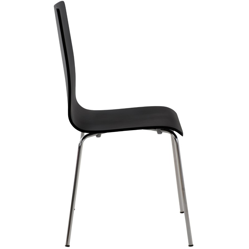 4 kpl Pepe-odotushuonetuoli ergonominen puuistuin kromattu metallirunko