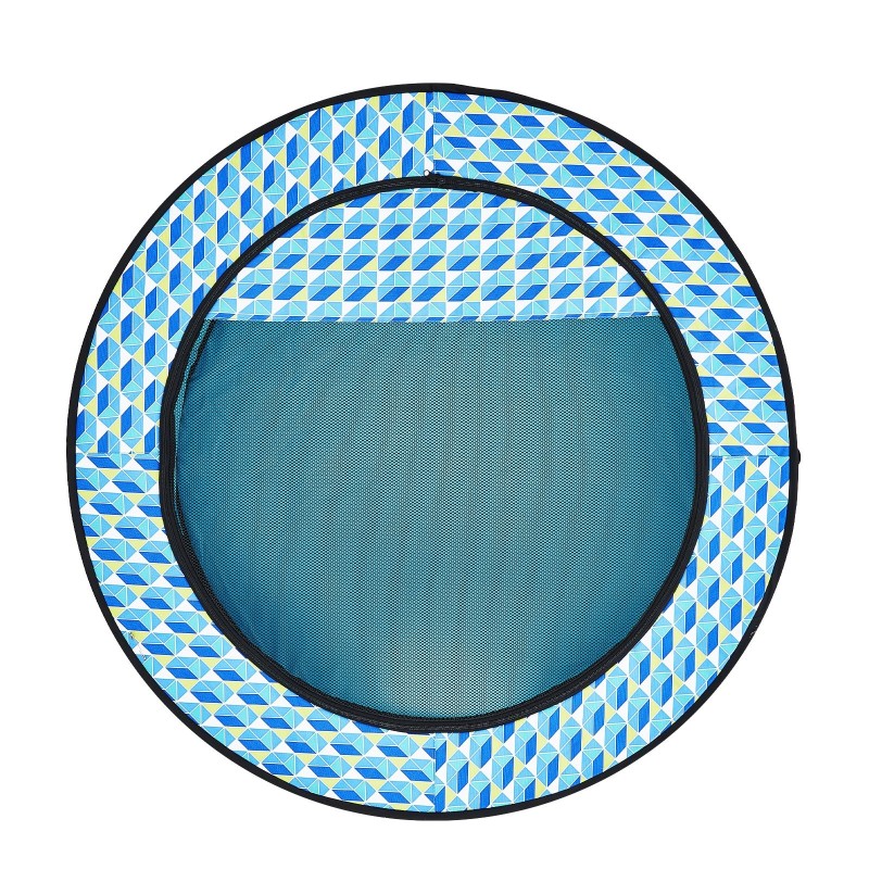 Taitettava lemmikkiaitaus 600D Oxford-kankaasta 1117×1117×609 mm sisä- ja ulkokäyttöön lukittavalla vetoketjulla