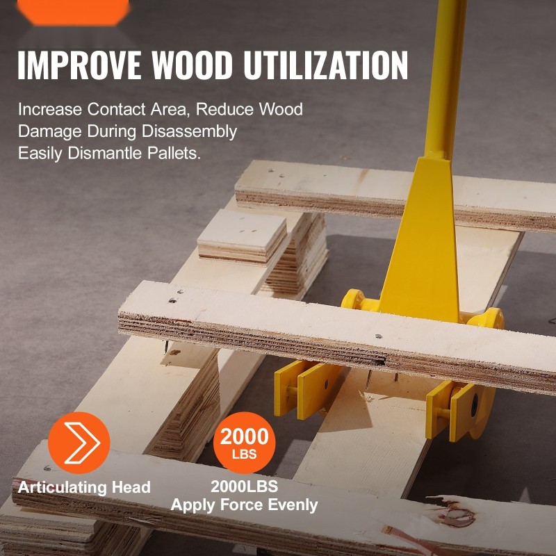 Lavapurkutyökalu nivelöity pää Q235-hiiliteräs 104 cm kahva 907 kg kantavuus