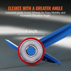 Lavapurkutyökalu hiiliteräs Q235 152 cm pitkä varsi 4 t kuormankantokyky pyörillä