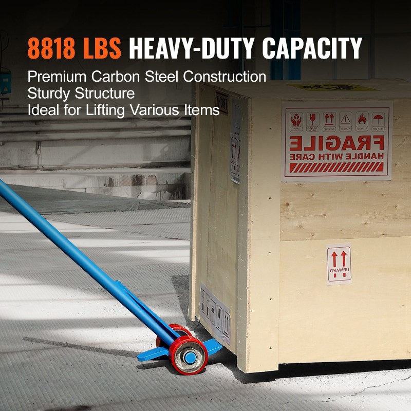 Lavapurkutyökalu hiiliteräs Q235 152 cm pitkä varsi 4 t kuormankantokyky pyörillä