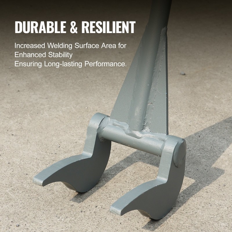 Lavapurkutyökalu hiiliteräs 127 cm varsi 907 kg kantokyky 102 mm haarukkaväli