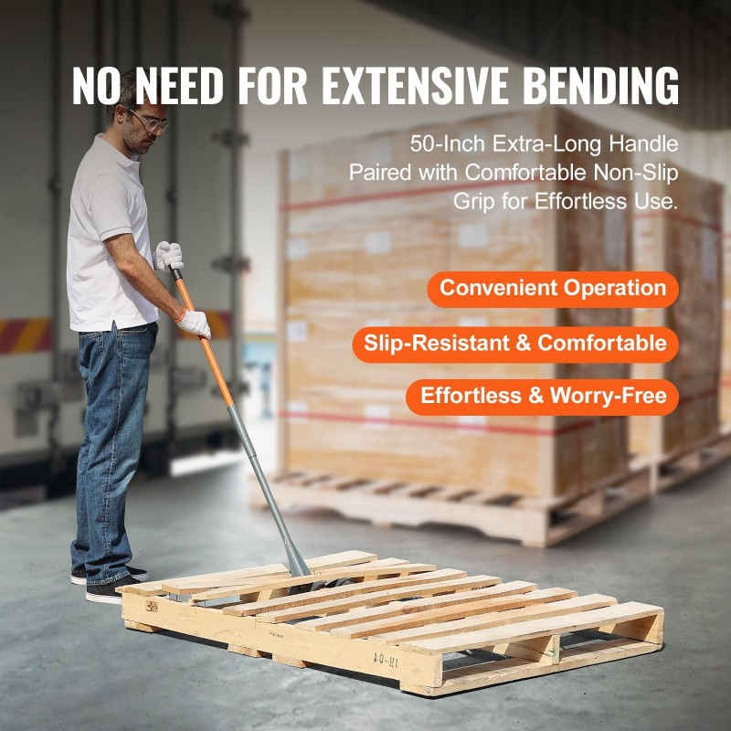 Lavapurkutyökalu hiiliteräs 127 cm varsi 907 kg kantokyky 102 mm haarukkaväli