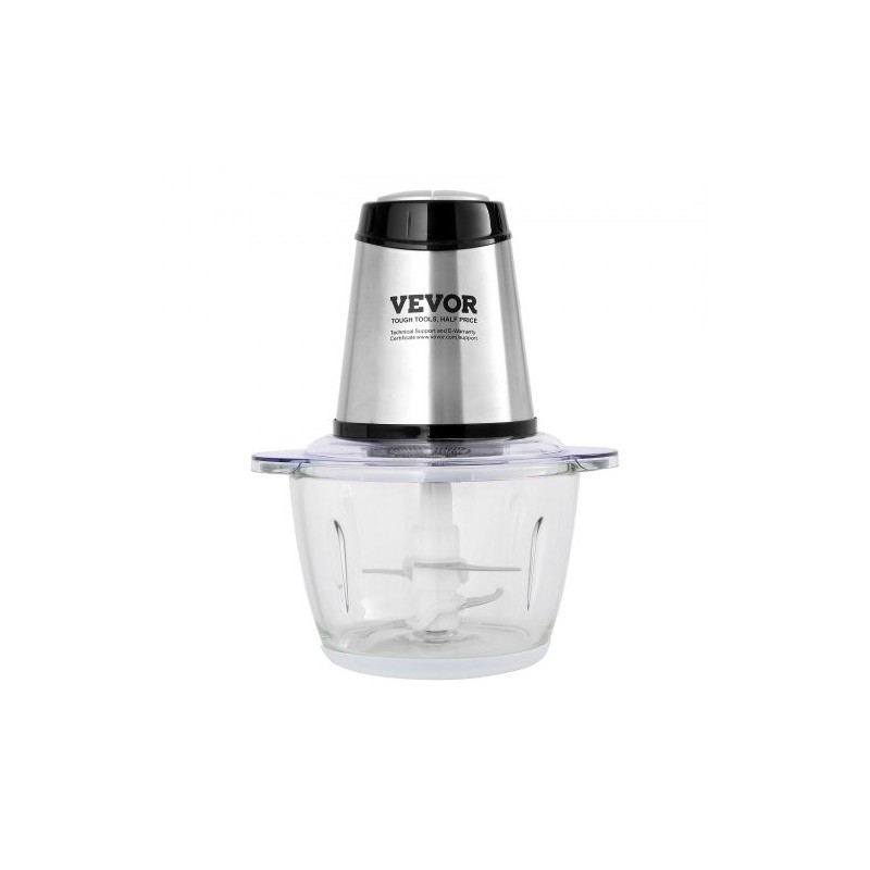 Sähköinen silppuri lasikulho 1,2 l 400 W kaksinopeuksinen nelisiipinen terä